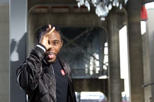 Chris making a silly face