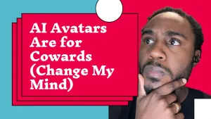 a photo of chris looking at title text