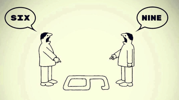 Perspective is it a 6 or a 9?